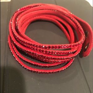 Suede crystal bracelet
